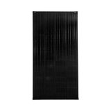 Roam Gear 300W 12V black glass solar panel with 30mm frame in a full front view.