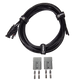 Roam Gear 6m solar MC4 extension lead top view with two loose grey Anderson plugs and four contacts below.