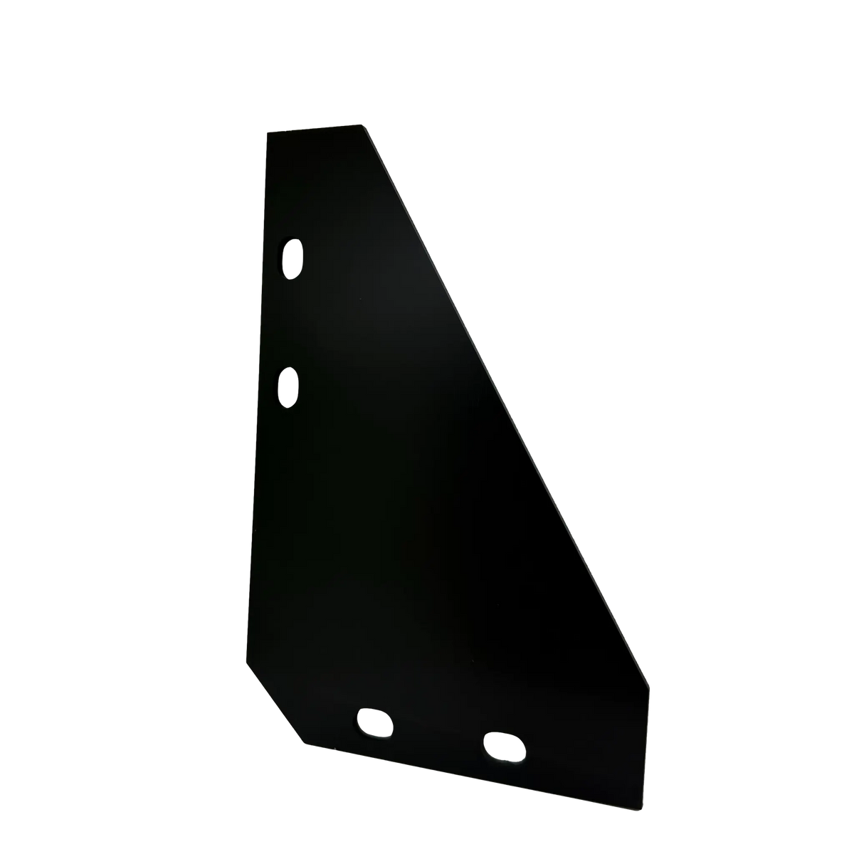 Roam Gear Black Solar Bracing Plates side angle view with four mounting holes.