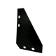 Roam Gear Black Solar Bracing Plates side angle view with four mounting holes.