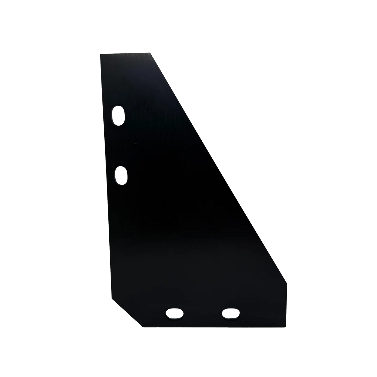 Roam Gear Black Solar Bracing Plates angled top view with four mounting holes.