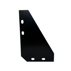 Roam Gear Black Solar Bracing Plates angled top view with four mounting holes.