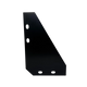 Roam Gear Black Solar Bracing Plates angled top view with four mounting holes.
