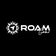 Medium Roam Gear white vinyl sticker with compass emblem and Roam Gear logo.