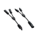 Roam Gear MC4 two to one solar adaptor pair in an angled view with black branch leads and connectors.