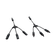Roam Gear MC4 three to one solar adaptor pair in an angled view with three branches spread out on each adaptor.