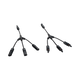 Roam Gear MC4 three to one solar adaptor pair in an angled view with three branches spread out on each adaptor.