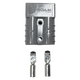 Roam Gear grey 50A Anderson plug top view with two loose metal contacts below the housing.