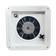 TRA 12V 280mm shower roof vent underside with fan, control dial and LED light strips.