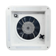 TRA 12V 280mm shower roof vent underside with fan, control dial and LED light strips.