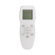 TRA 12V electric side vent roof hatch white remote front view with LCD screen and round control buttons.