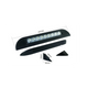 TRA 500 lumen 12V black LED awning light dimension diagram with a separate rear strip and end profile.