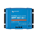 Victron SmartSolar MPPT 100/30 controller front view with model label and charging status lights.