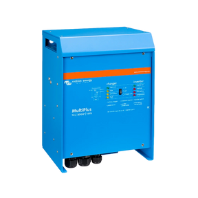 Victron MultiPlus 3000W/120A 12V inverter charger front-left angle view.