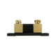 Victron SmartShunt 500A battery monitor rear view with two terminal blocks and a black mounting base.